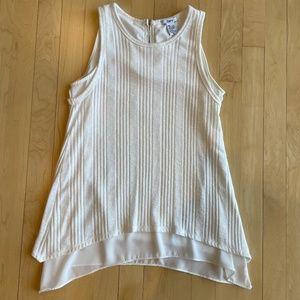 Bar III Women’s Sleeveless Summer Shirt - Double Layer Detail
